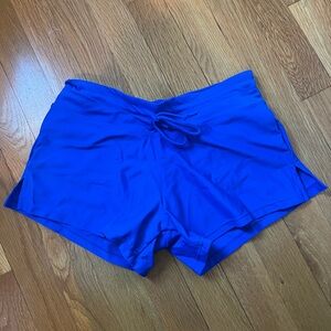 NWOT Electric Blue Swim Bottoms / Boy Shorts Bikini Bathing Suit Bottoms